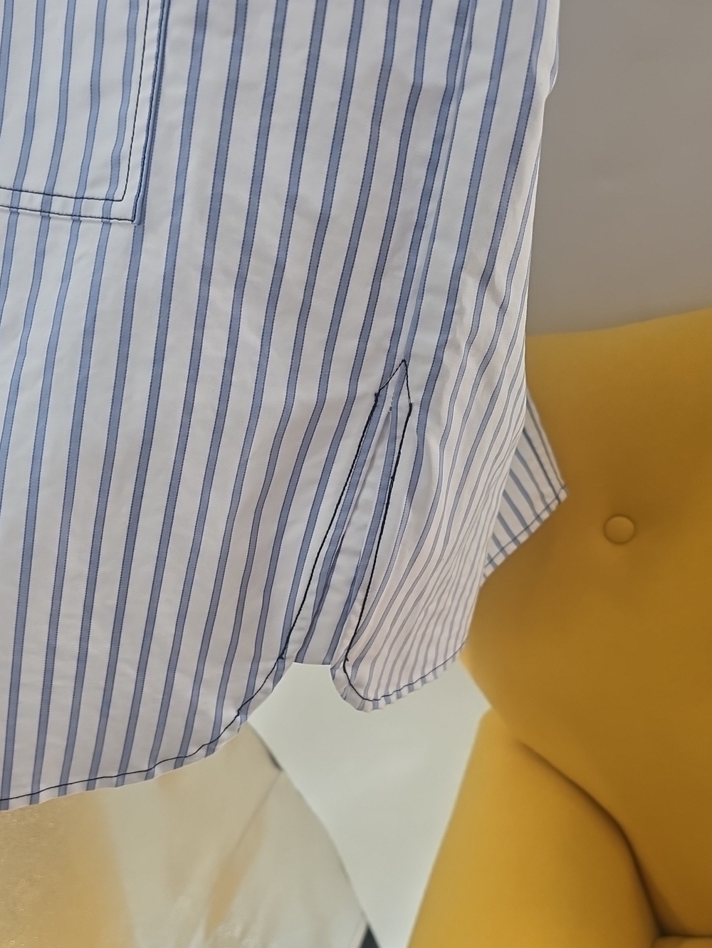 J. Crew Blue and White Striped Short-Sleeve Mini Dress - Picture 7 of 9